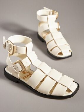 NEW Sam Edelman Dawn Fisherman Sandals in Ivory